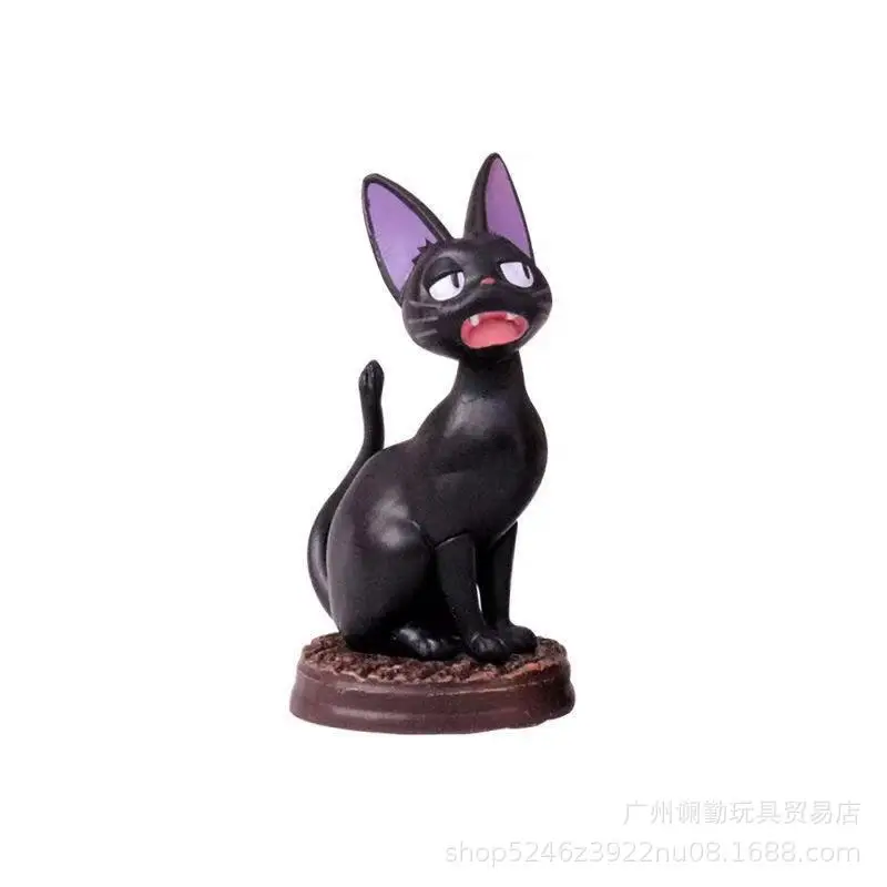 6pcs/set Anime black cat JiJi Q version action figures PVC Model