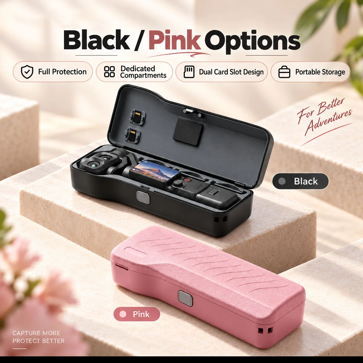 SOARSHOT Hard Carrying Case for DJI Osmo Pocket - Protective Storage Box with Filter and SD Card Slots