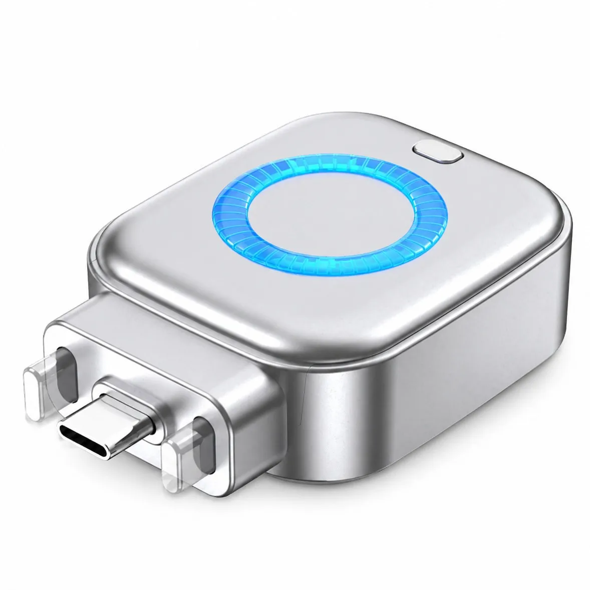스마트 USB-C 고속 충전 컨버터 자동 전원 차단 기능, LED 링 표시등이 있는 풀 충전 분리기, 아이폰 17용 모바일 태블릿용