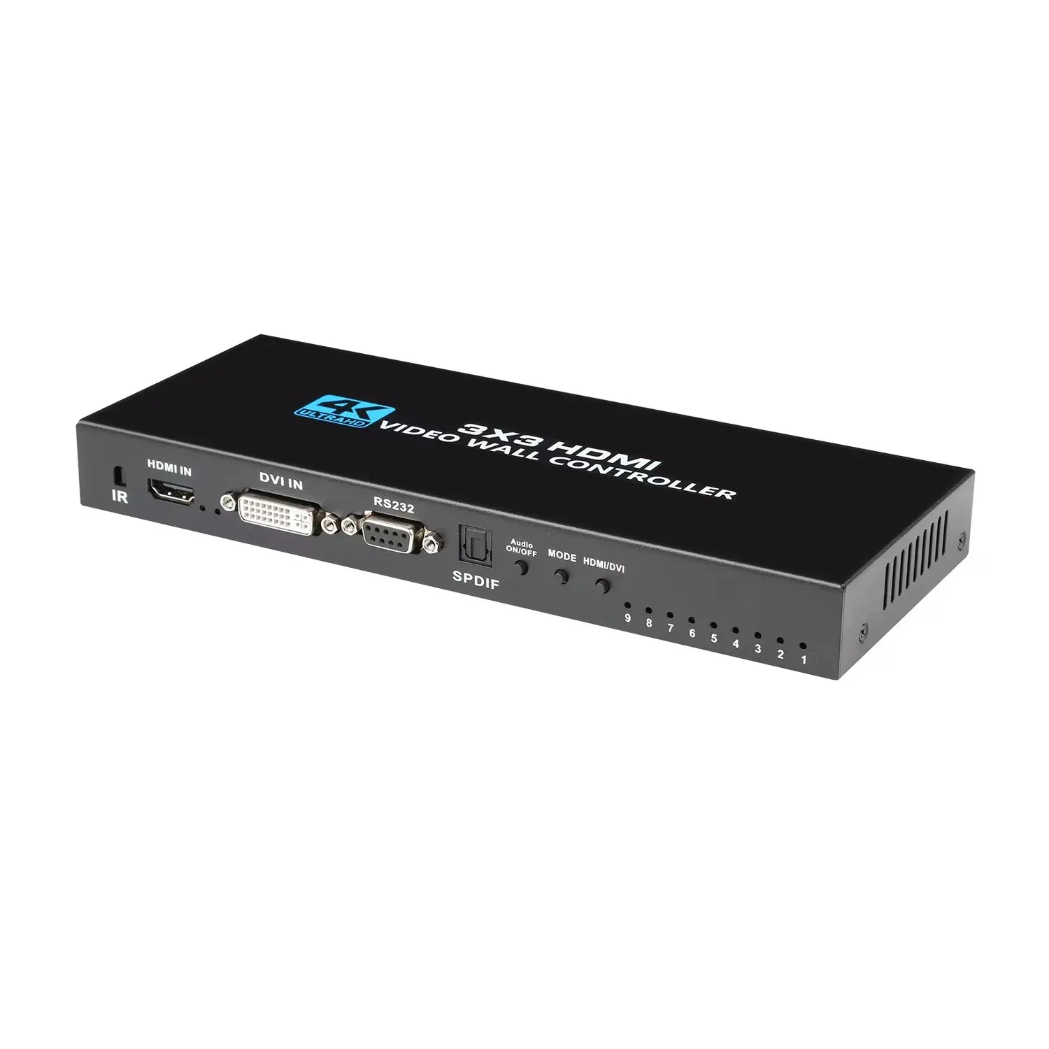 비디오 월 컨트롤러 DVI HDMI 월 컨트롤러 TV 스플라이싱 프로세서, RS232 포함, 4K 3X3, 1X3, 2x3, 2x4, 4x2, 9 스크린 TV 스플라이서 박스