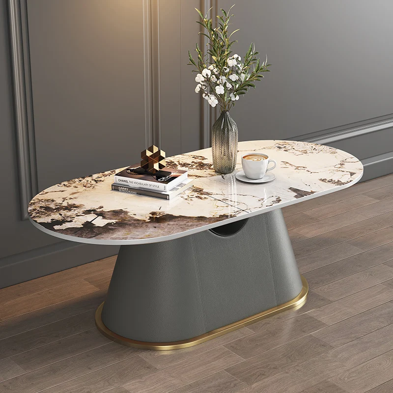 Oval Modern Luxury Coffee Tables Living Room Nordic Minimalist Coffee Tables Legs Metal Tavolino Da Salotto Home Furniture