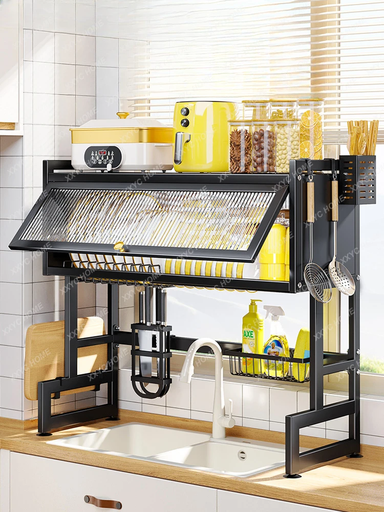 

Kitchen Sink Storage Shelf Dishwashing Rack Sink Bowl Dish Plate Multifunctional