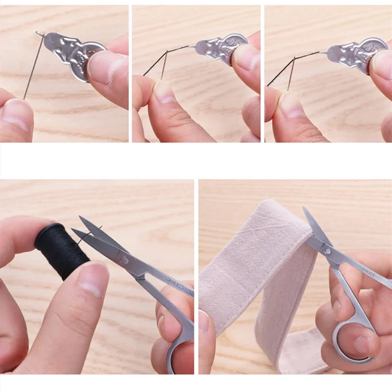 10 Pcs Portable Sewing Kit Sewing Accessories Thread Manual Needles Small Scissors