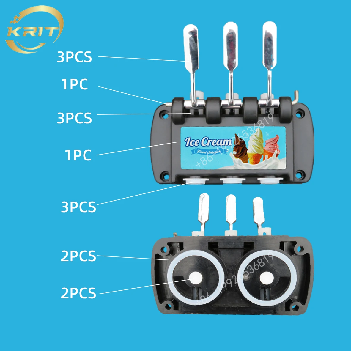 1 Full Set Front Panel Block Replacement Parts Soft Ice Cream Makers Accessories Face Plate For MQL GUANGSHEN MK Machines ice cream machine parts