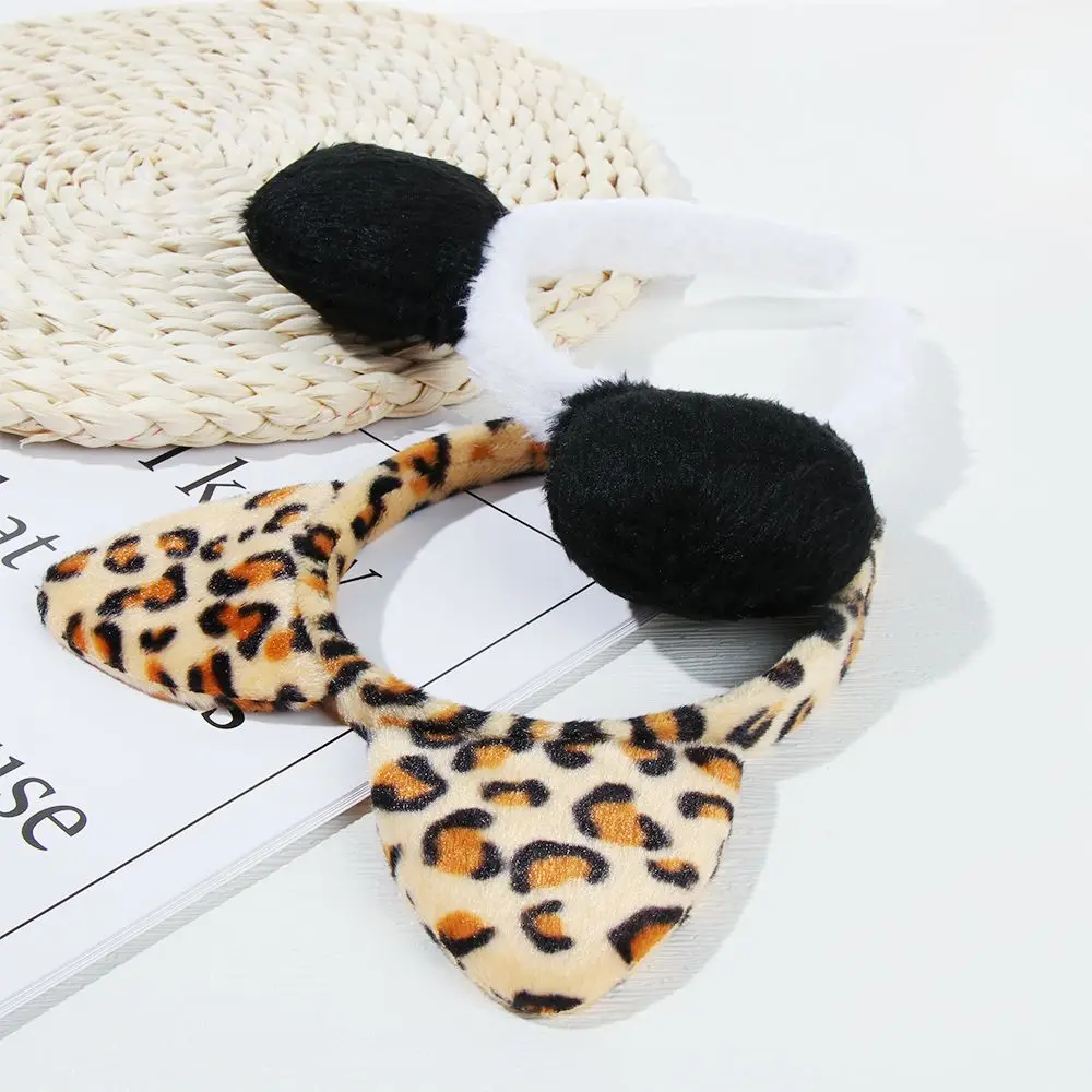 Animals Ears Headband Cartoon Plush Dog Zebra Tiger Hair Band Cosplay Halloween Christmas Birthday Theme Party Supplies