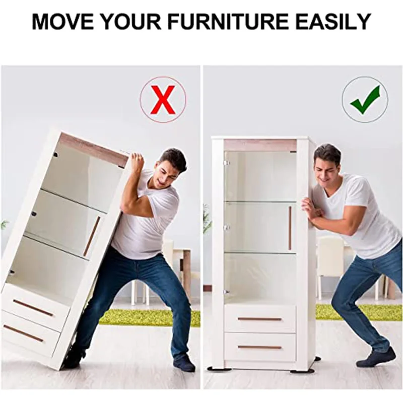 8 Stück Hoch leistungs möbel Mover wieder verwendbare große Möbel Schieber Bett Sofa Tisch Schreibtisch bewegliche Pads für Teppich-und Holzböden