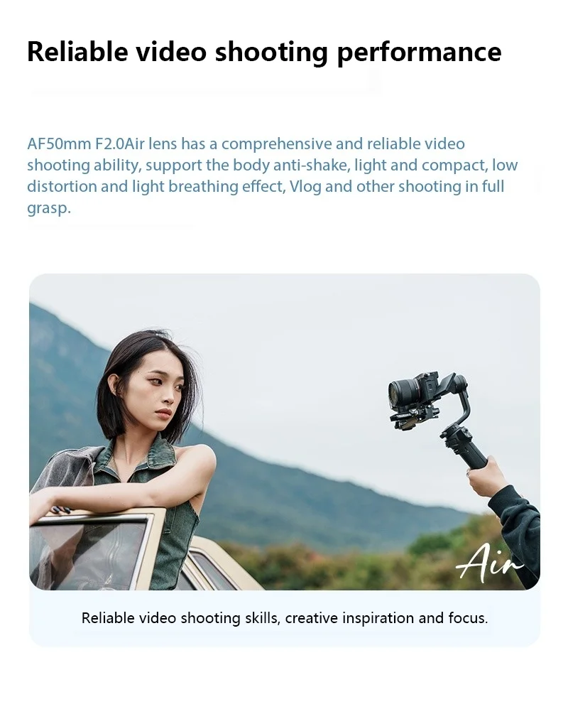 Viltrox AF 50mm f2.0 air Full Frame Auto Focus Lens for Sony E 6700 A7C2 A7CR A7
