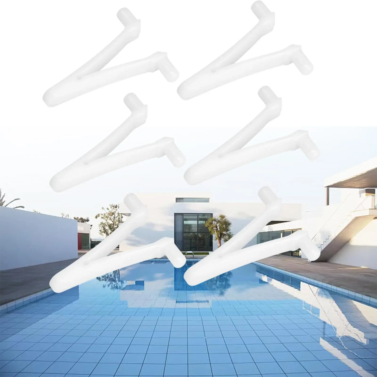 Swimming Pool Accessory 6Pcs v clips for Pool SPA Net Leaf Cleaning Tool for All Swimming Pool