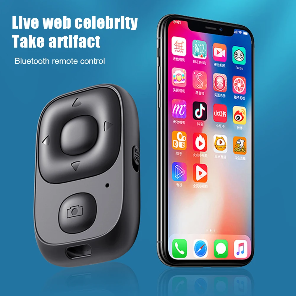 Rechargeable Mini Bluetooth-compatible Remote Control Wireless Controller Self-Timer Camera Stick Shutter Release Selfie Button camera remote shutter button,camera remote shutter release