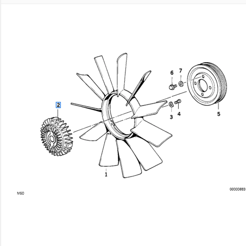 11527505302 Radiator fan clutch For BMW E36 E46 320i 325i 328i 330ci E39 520i 523i 525i 528i E38 X5 E53 3.0i M52 M54 11521712058