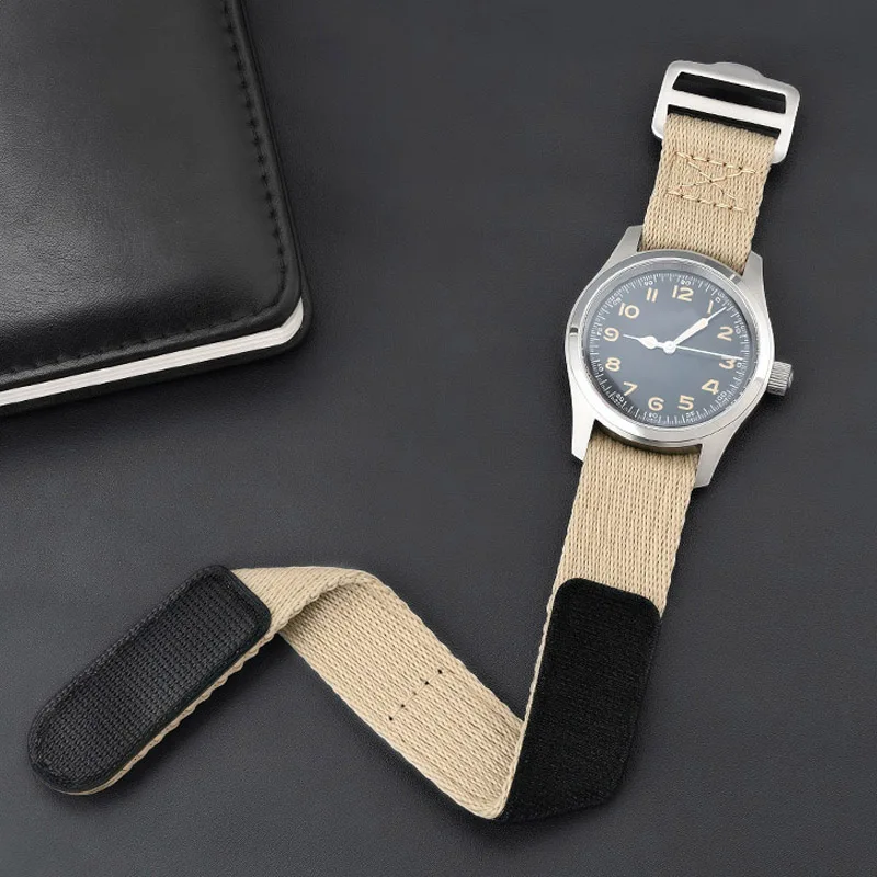 Nylon Hook and Loop Fastener Watch Strap Bracelet - Universal Replacement Wristband
