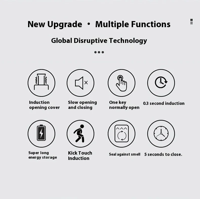 2025 NEW Kitchen Trash Can 14L Bathroom Touch-free Trash Can Bathroom Smart Trash Can Trash Can Smart Trash Can Kitchen