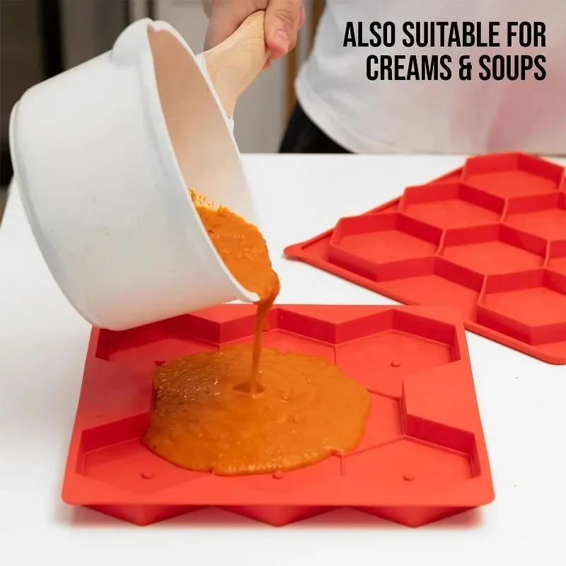 Patty Storage Container - 8 in 1 Silicone Burger Mold, Non-Stick Burger Press & Freezer Container