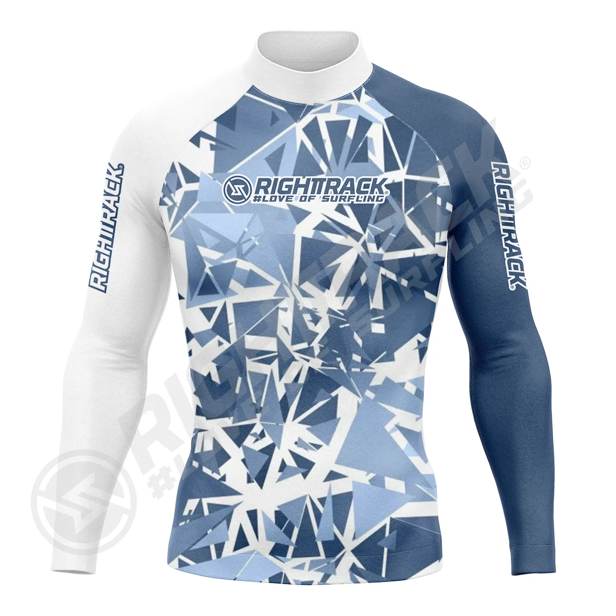 Men's Surfing Shirt Spray Camo Lycra Rashguard RIGHTTRACK Surf Sportswear Beach UV Swimwear UPF50+ mens surfing rashguard