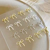 10pcs Bow Deco Nail Art Charm 3D Silver/Gold Bowknot Ribbon Nail Decor Parts DIY Luxury Manicure Accessories 1