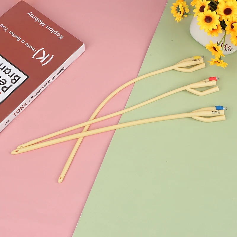 1 Pcs 3 Way Medical Balloon Latex Foley Catheter Silicone Coating Urine Tube Male urinary catheter
