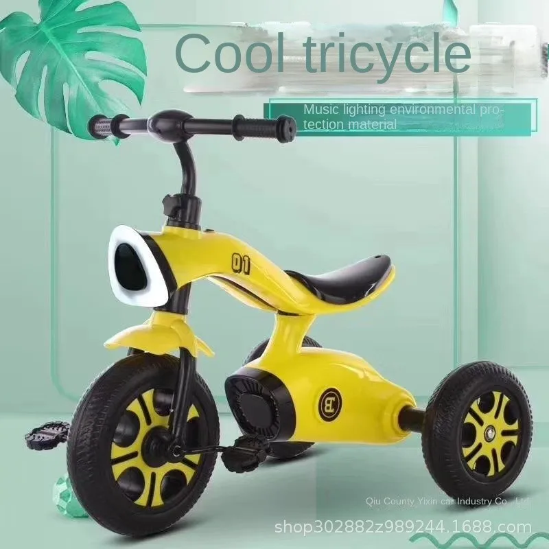 Baby Tricycle Children's Light Music Pedal Portable Bike