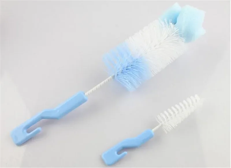 Baby Nipple Milk Bottle Cup 360 Degree Sponge Cleaner + Pacifier Brush cleaning brush bottle cleaning brush bottle brush cleaning brush set 1/2Pcs/set