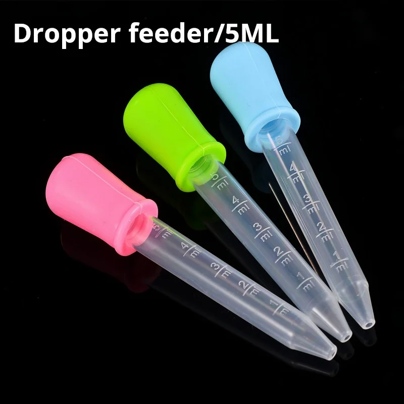 5PCS 5ml Small Silicone Plastic Pipette Dropper Feeding Medicine Liquid Eye Ear Pipette Dropper Lab Experiment Toys Gift