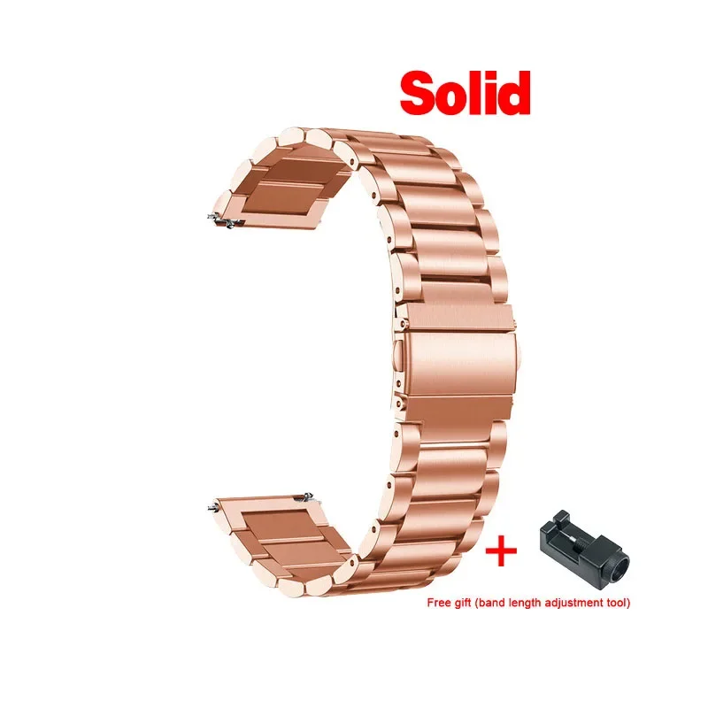Elegant Stainless Steel Metal Watch Strap - 22MM Bracelet