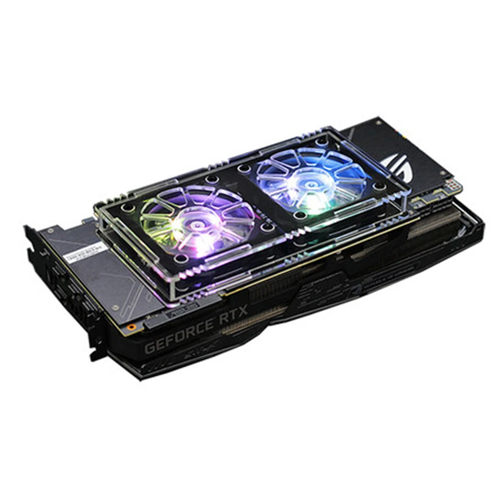 Gpu Backplane Ventilador Vga Cooler Dissipador de Calor Placa Gráfica Led Light Ventilador Rtx3090 3070 3080 3080 120 mm 240 mm 360 mm