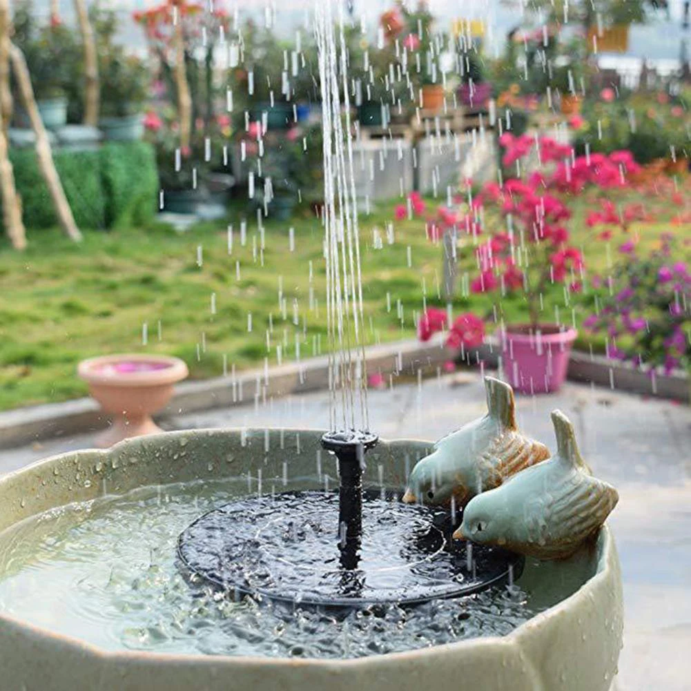 Fontaine de jardin flottante solaire, fontaine de piscine, étang bain  d'oiseaux, panneau solaire, pompe à eau Pro, décoration de jardin -  AliExpress