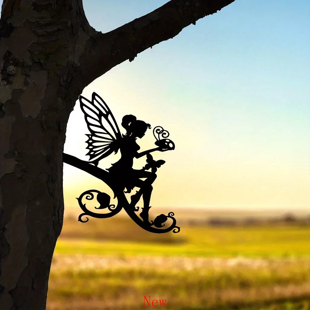 

Promotion Metal Butterfly Fairy Yard Decor Metal Outdoor Decoration Art Garden Tree Decorations Outdoor Backyard Decor Garden G