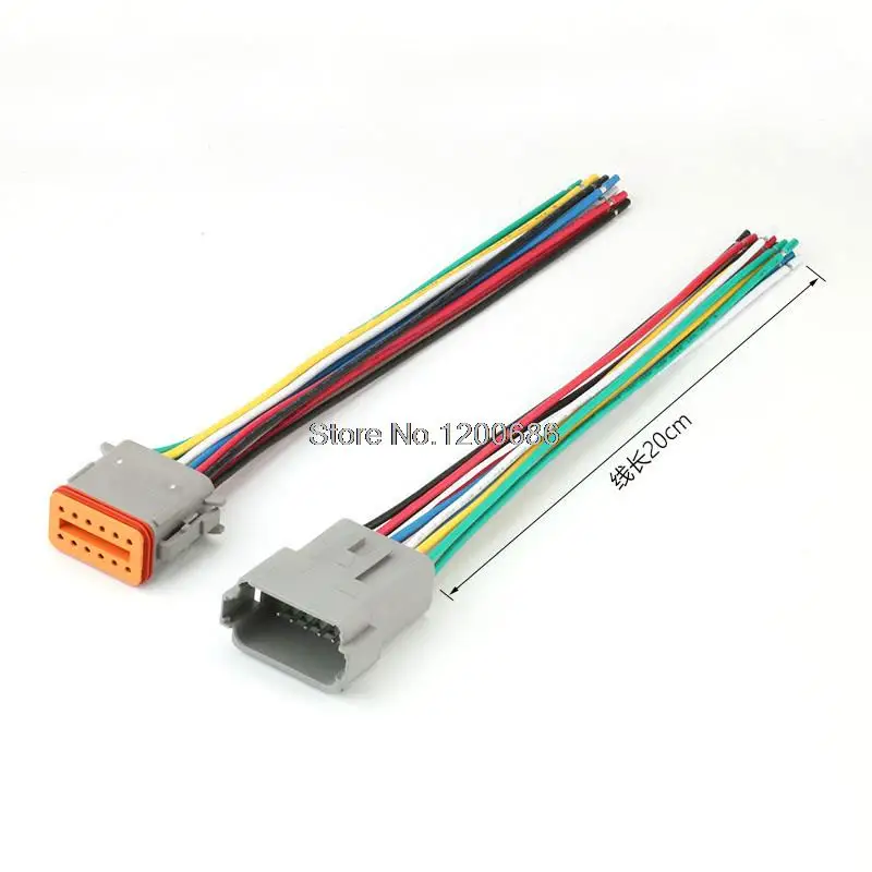 

20CM 18AWG Deutsch DT 12 Pin DT-XT Waterproof Sealed 12 Circuit ML-XT Sealed Connection 93445 934456212 934446212 WIRE HARNESS