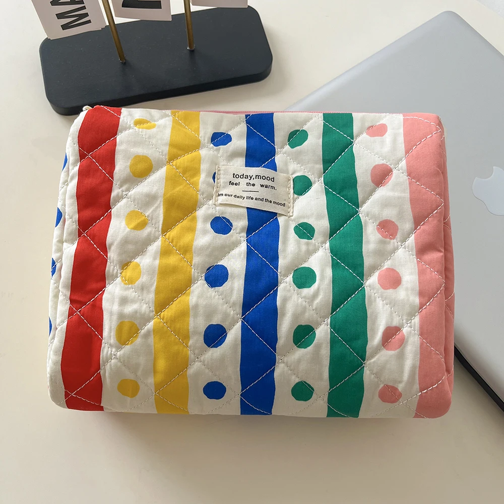 Mode tragbare Frauen Regenbogen geste ppte Tasche Reisetasche kosmetische Toilette Aufbewahrung tasche Make-up Organizer Beutel süße Handtasche für Mädchen – Detail 4