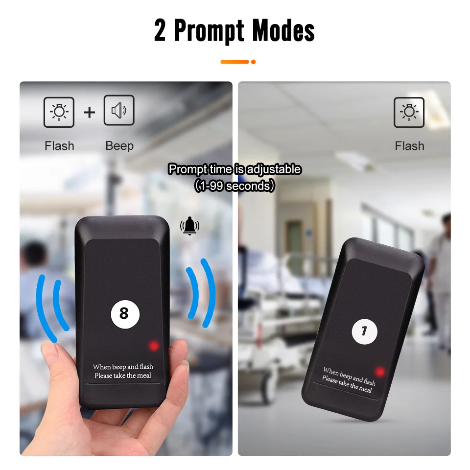 Description Picture 4 of itemRETEKESS TD157 Pager Wireless Calling System 16 Coasters Buzzer Beeper Bell Receivers For Bar Cafe Food Truck Hotel Church