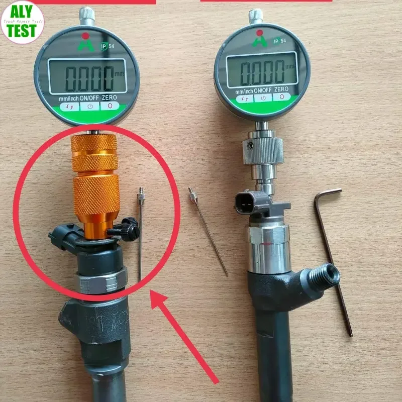 Injector Solenoid Valve Stroke Lift Travel Mesuring Seat Repair Tool DENSO Vigo D-Mac Tinton Navara D-MAX 1.9 and Bosch