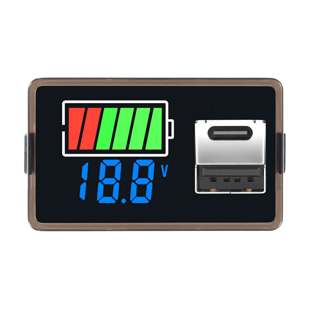 DC 8-30V Batteriekapazitätsanzeige Digitales Voltmeter Spannungsmessgerät LED-Anzeige und USB für Solarbatterie-Monitor-Panel – Detail 17