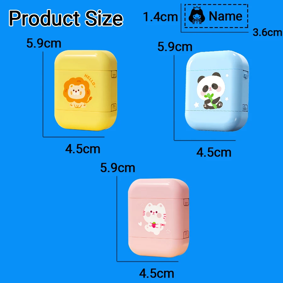 Double-layer ink Student's Stamp Children's Name Seal Kindergarten Clothes Waterproof Name StickerStamp name stamp,self ink stamps,name stickers,name sticker