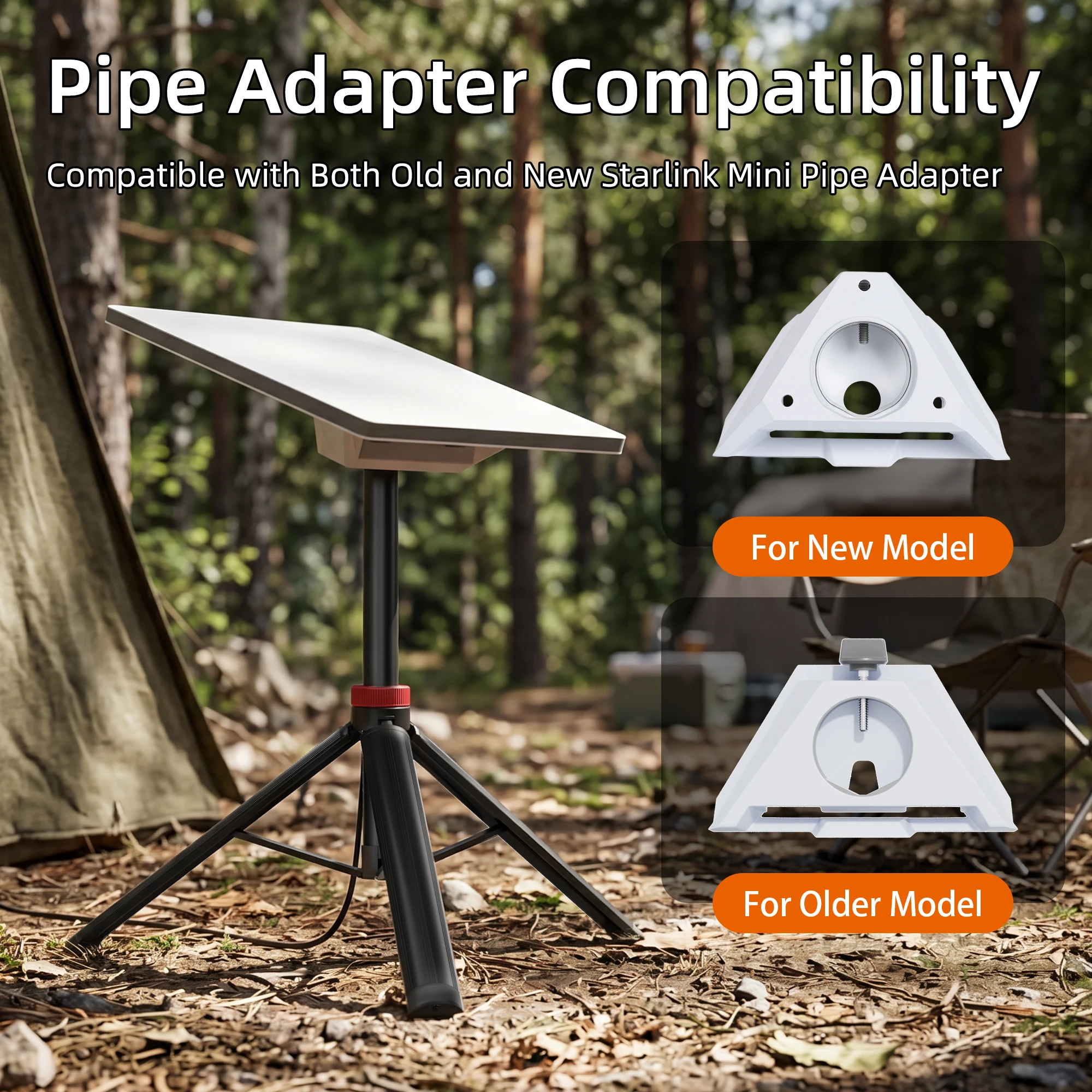 Portable Starlink Mini Tripod Stand with Adjustable Height and Adapter