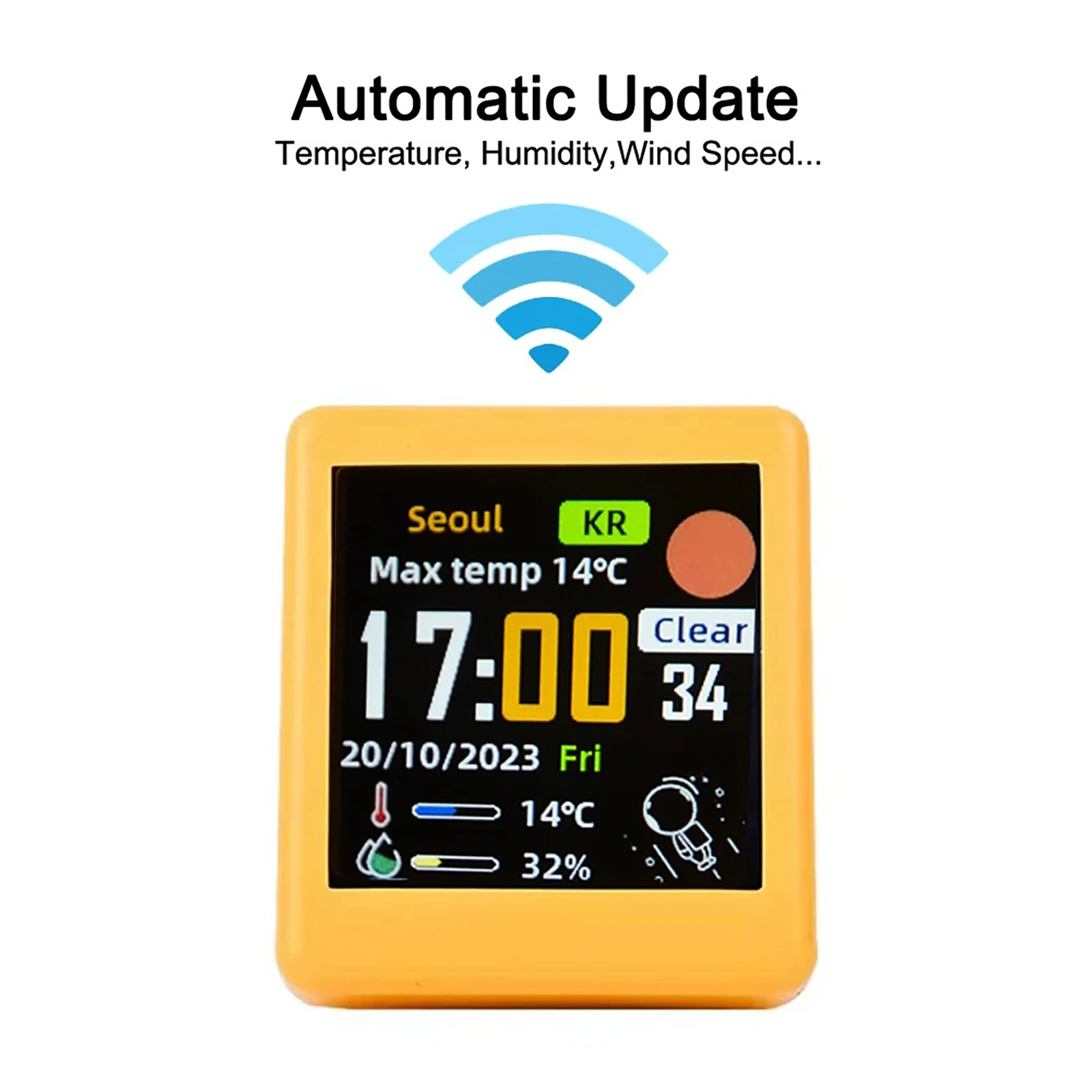 Portable Smart WiFi Weather Station Desktop Weather Digital Humidity Clock thumbnail 4