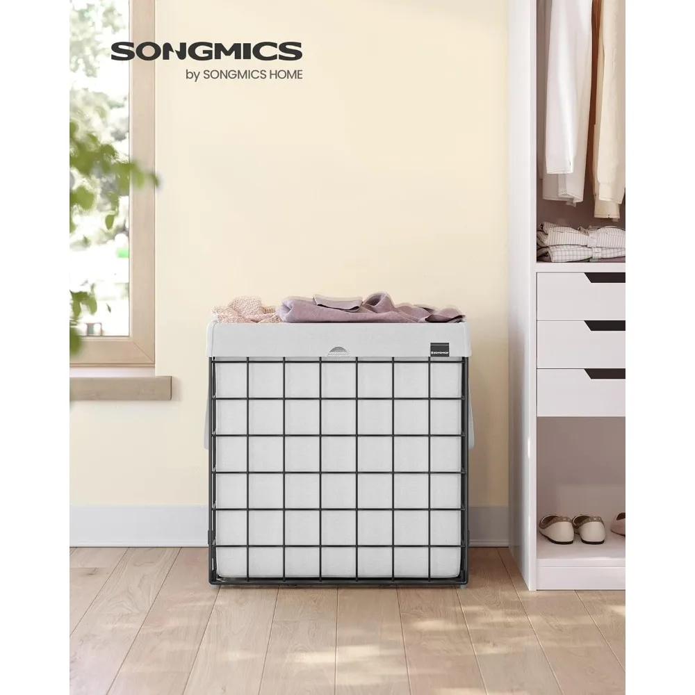 

SONGMICS Laundry Hamper, 29 Gal (110L) Laundry Basket, Collapsible Clothes Hamper, Removable and Washable Liner