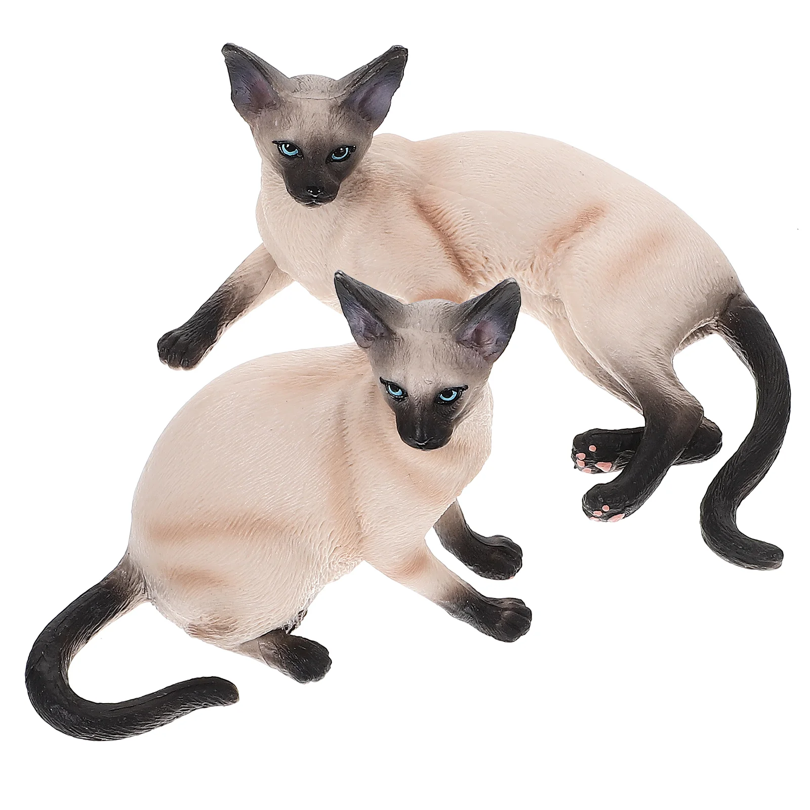 

2pcs Simulation Cat Model Plastic Cat Figurine Simulation Animal Educational Model Simulation Cat Model
