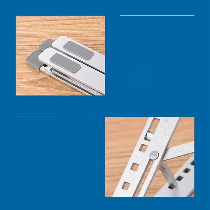 N8 조정 가능한 휴대용 노트북 스탠드 알루미늄 태블릿 노트북 스탠드 테이블 냉각 패드 접이식-AEF7