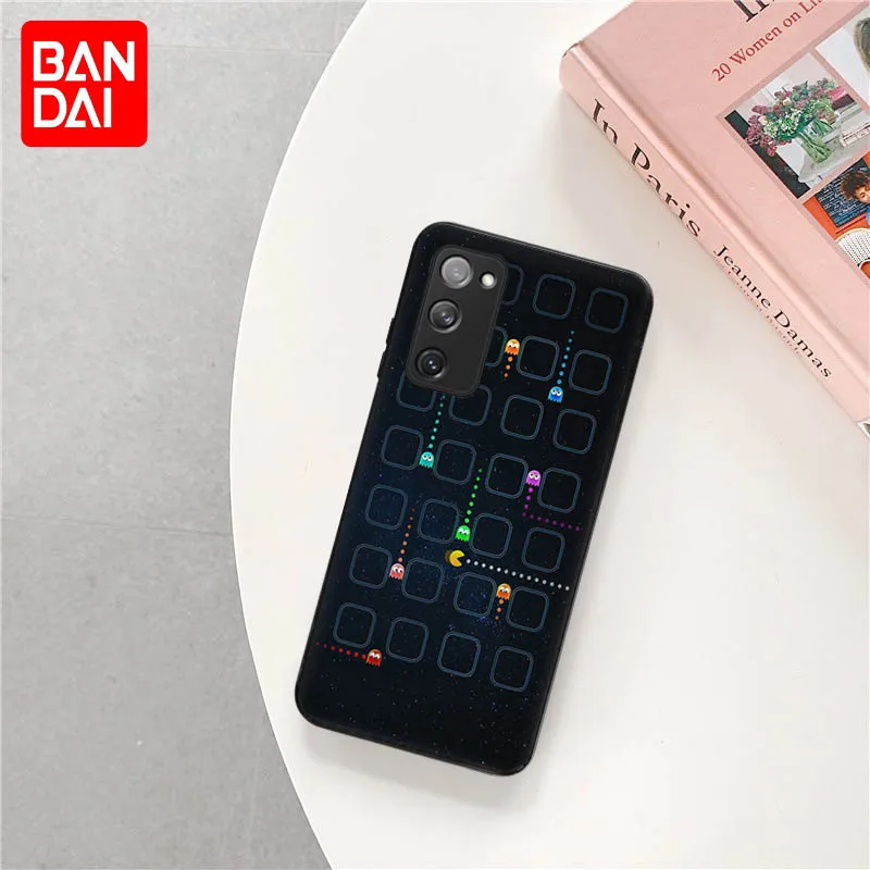 silicone cover with s pen Mô Hình Lắp Ráp Bandai Đen Mờ Pac-Man Chống Thả Ốp Lưng Điện Thoại Samsung S22 Plus S21 FE 5G S20 cực S10 Lite M51 M42 M32 M31 M30S M21 Bao cute phone cases for samsung 