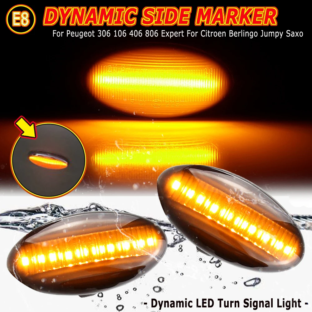 Dynamische LED Zijknipperlichten Compatibel Met Citroën C1, C3, C5 En Peugeot 206 307 407 Set Van 2