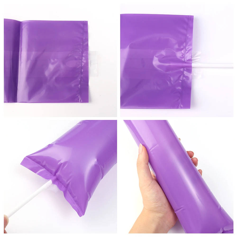 Inflatable Cheer Props Colorful Long Balloon Inflatable Fuel Stick Clapping Stick Sports Party Cheer Inflatable Cheer Props Noise Maker