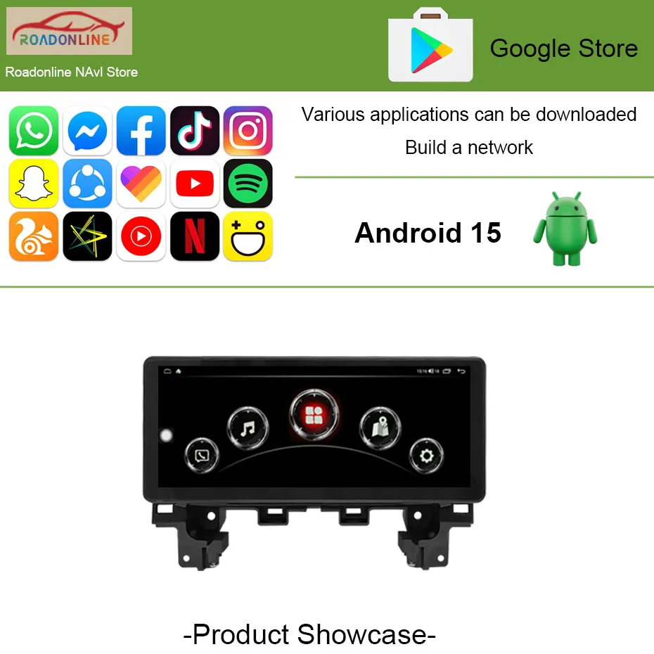Reproductor Multimedia de Video con Pantalla QLED de 12.3 Pulgadas para Mazda CX5 CX-5 CX8 2017-2021, CarPlay Android 15, Radio para Auto, 8+256GB, WiFi, 4G 6