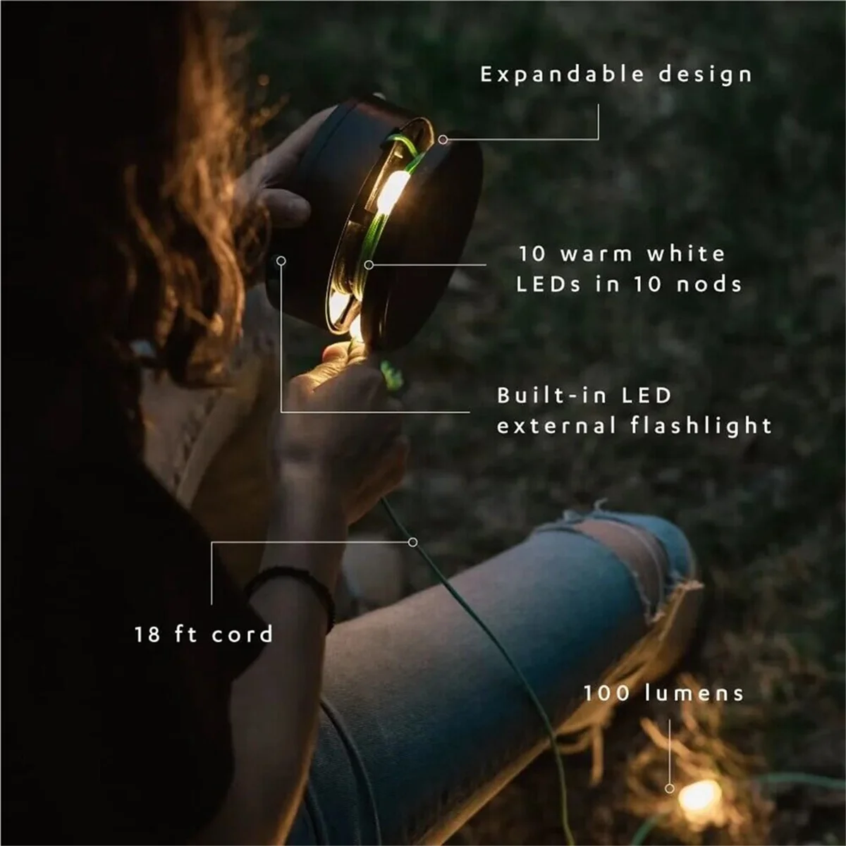 Outdoor Camping Light Solar String Lights LED Camping Lamp Phone Charger Outdoor Gadgets Equipment
