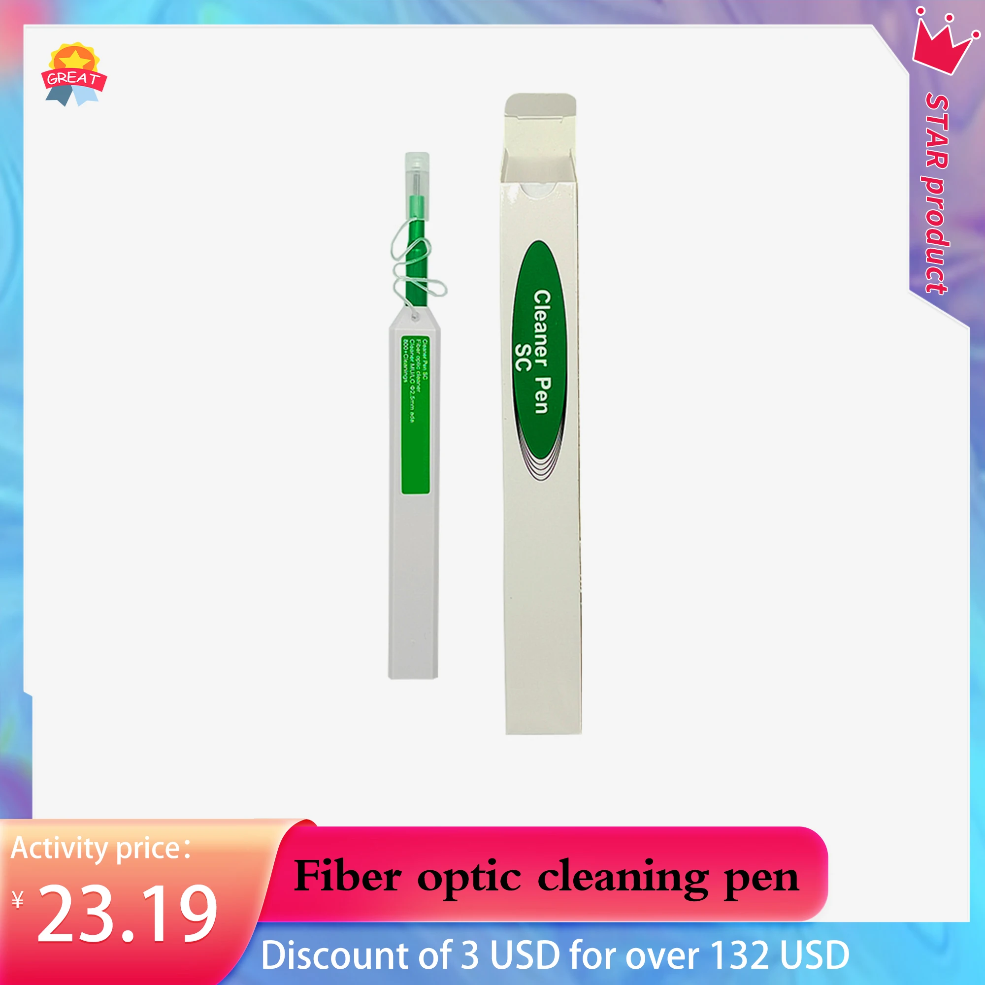 Free Shipping Optical Connector Cleaning Pen 2.5mm Optical Fiber Cleaner Pen LC SC FC ST Fiber Optic Cleaner More Than 800 Times