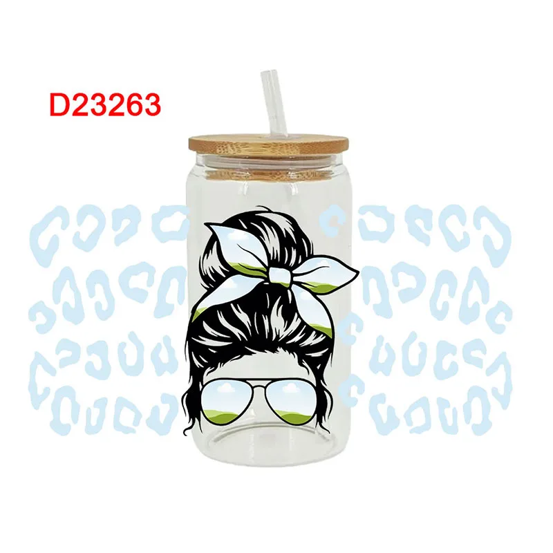 UV DTF Transfer Sticker Little Girl 16oz Libbey Glasses Wraps Bottles Cup Can DIY Waterproof Decals D17508