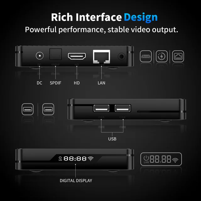 X88 PRO X5M Android 14 TV Box | Amlogic S905X5M | 8K Ultra HD | WiFi6 | BT5.0 | 1000M LAN | 3D Support 6