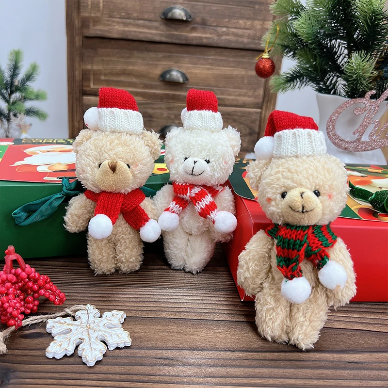 Christmas Blush Teddy Bear Cute Bag Bear Pendant Peluche Accessori Per Bambole Natale Soft Cute