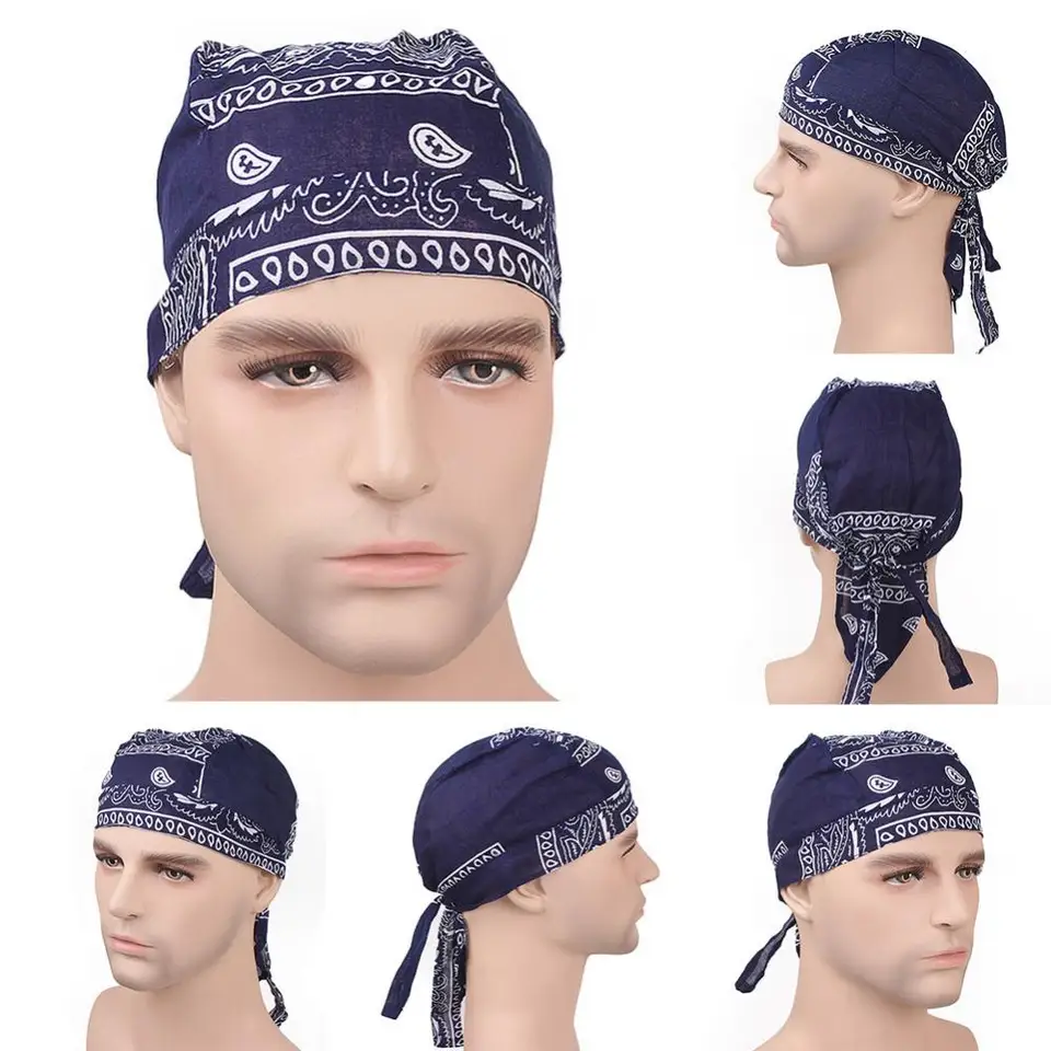 Copricapo Durag Du-Rag Fascia Per La Testa Berretto Con Teschio - Foto 11