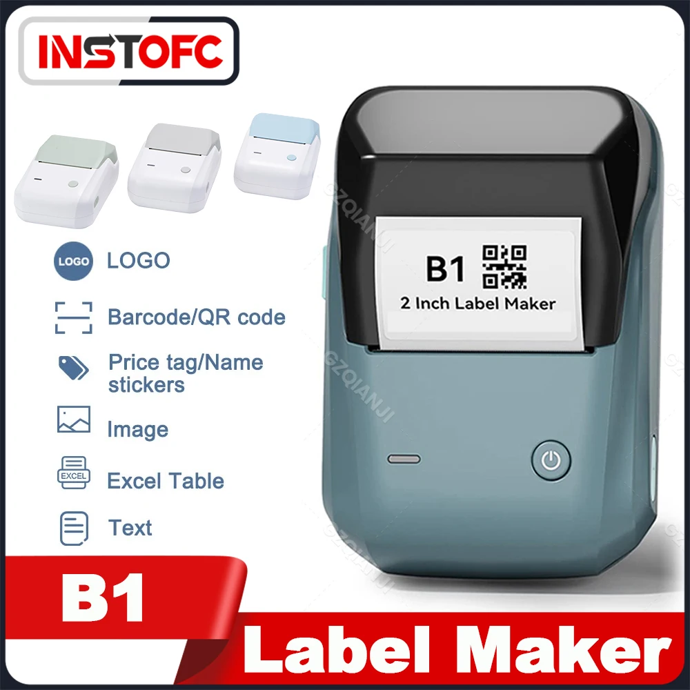 Niimbot B1 New Color Label Maker Stampante Termica Portatile Immagini Codice A Barre Qr Code Stampa Sticker Paper Machine 58Mm