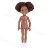 12cm 5-inch Little Boy Dark Ordinary Skin Naked Body Mini Kelly Black Male Doll Reborn Bjd 1/12 Toys for Girls Blonde Black Hair 5